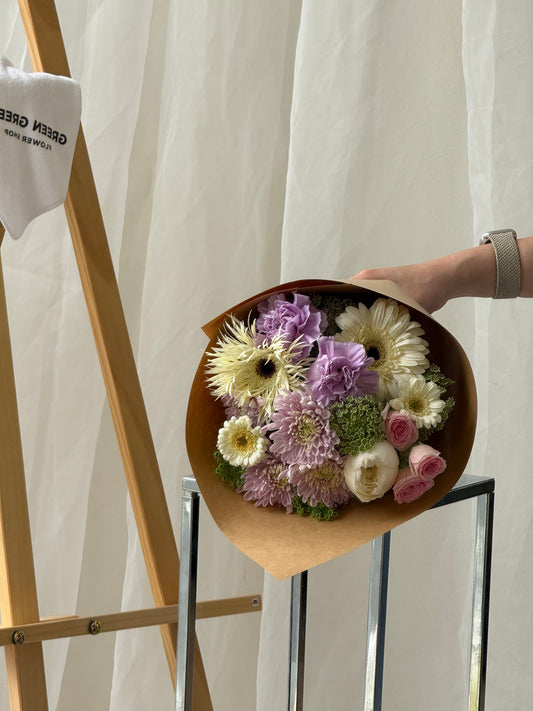 [Small Posy] White / Purple