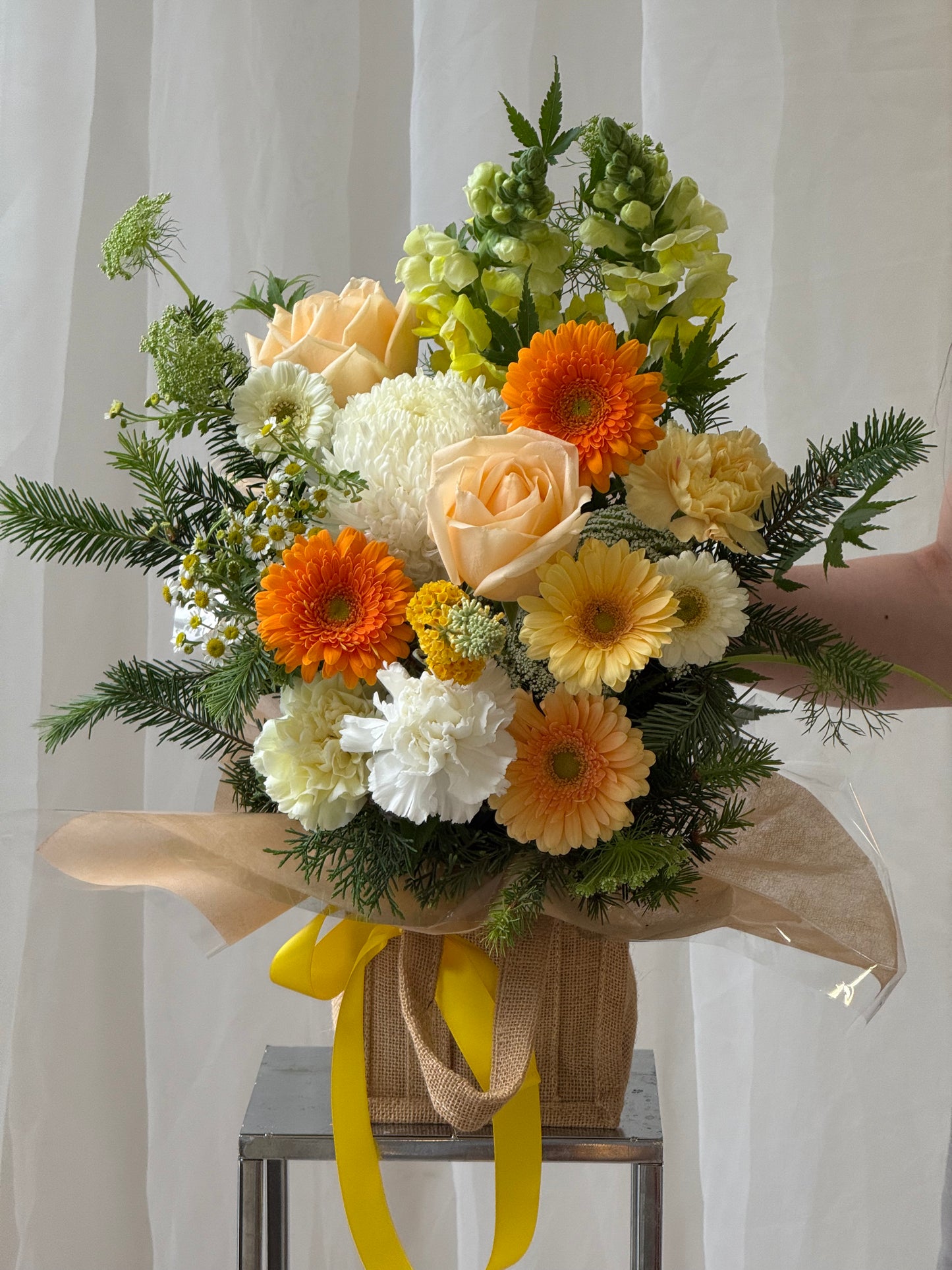 Orange Garden Hessian